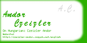 andor czeizler business card